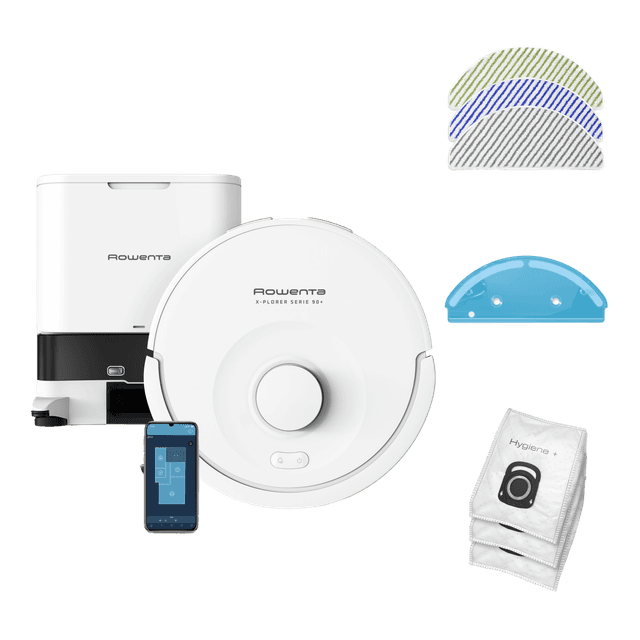 ROWENTA RR8797 X-Plorer Serie 90+ incl. leegstation Robotstofzuiger met dweilfunctie Wit