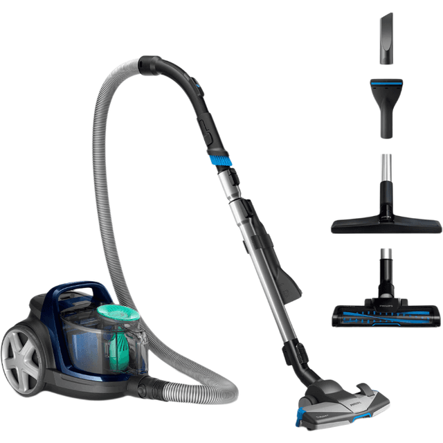 Philips Stofzuiger zonder Zak FC9556/09 - Alle Vloertypen - Sterke Zuigkracht - Met H13 Allergiefilter - 3 Extra Mondstukken - Blauw