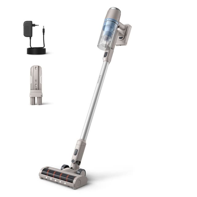 Philips Steelstofzuiger Draadloos XC2011/01 - Zuigmond met LED verlichting - Zonder Zak - Incl Handstofzuigerfunctie - Alle Vloertypen - Lichtgewicht
