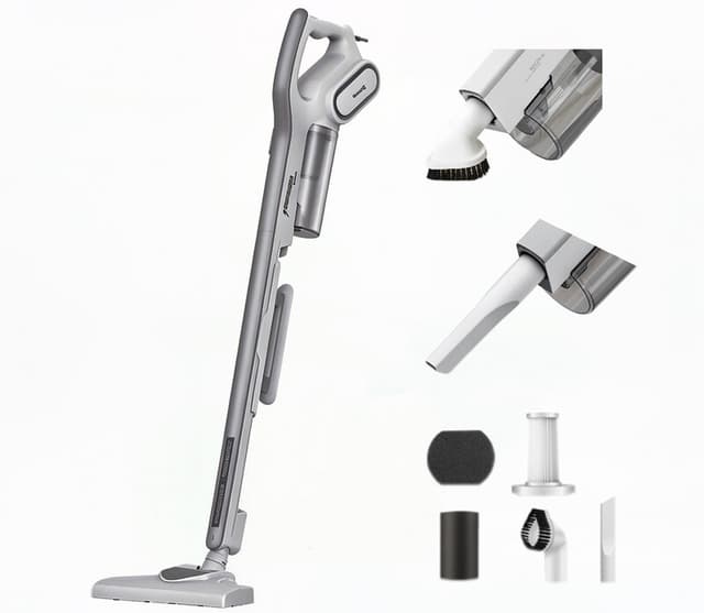 Deerma DX700, Bedrade 3-in-1 Handstofzuiger, 600 W Zuigkracht, 15 kPa, 2,2 kg Lichtgewicht Behuizing, 180° Flexibel Draaibaar Vloerborstel, HEPA Hoogrendement Filtratie, Zakloos & Zichtbaar Stofreservoir, Beperkt Tijdsoffer