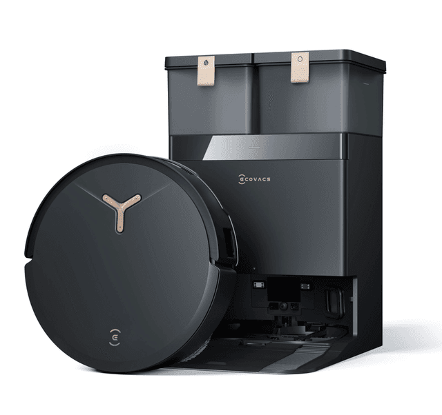 ECOVACS DEEBOT T50 MAX PRO Omni Gen2 robotstofzuiger met dweilfunctie, 18500 Pa, ZeroTangle 2.0, diepe reiniging voor tapijten, uitschuifbare zijborstel en dweilmodule, heetwaterreiniging 40-75 °C, zwart