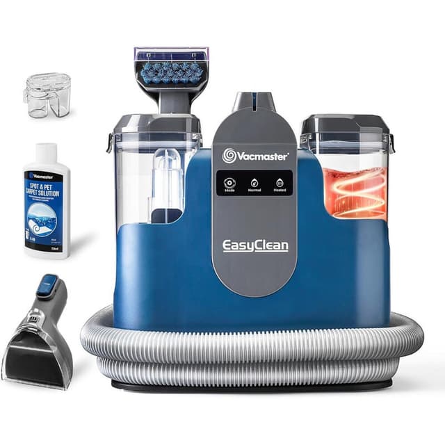 Vacmaster SCC1201H Verwarmde Sproei-extractiereiniger voor Tapijt en Bekleding, 500 W W, Dubbele Tanks 1,6 L/0,95 L, Zelfreinigende Slang van 1,8 m, voor Banken, Trappen en Autostoelen