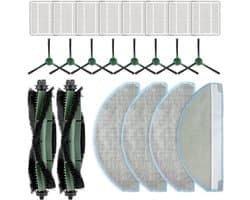 22 stuks Accessoires voor stofzuigers - 2 Rolborstels, 4 Mop Pads, 8 HEPA-filters en 8 zijborstels - Voor iRobot Roomba 104, 105 Vac, 105 Combo, Combo Essential Y0140 Y0110 - Accessoires voor robotstofzuigers