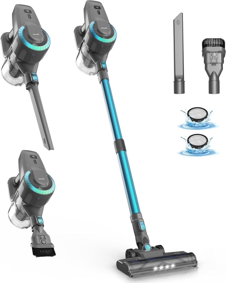 Draadloze Steelstofzuiger - Lichtgewicht Reiniger - Dagelijkse Schoonmaak - 6-in-1 Functionaliteit - Tot 40 Minuten - Waterval — afbeelding 1