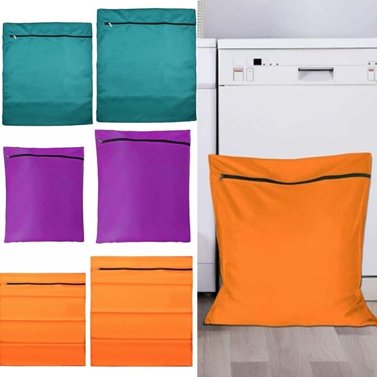 Waszak Huisdier - Opbergzak Organisatie - Dierenhaar Vangen - Voorkomt Verstopping - 60 x 70 cm - Oranje — afbeelding 1