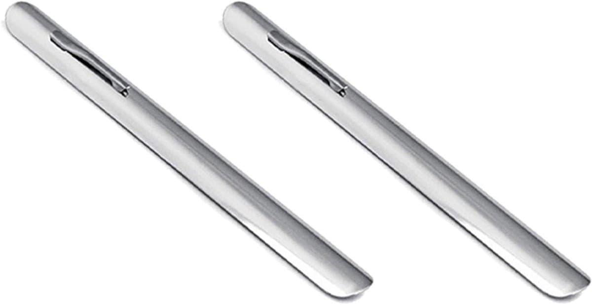 Tafelkruimelaar Kruimelveger - Kruimelschraper Voedselverwijderaar - Tafel Snel Schoon - Met Kledingclip - 15 cm - Zilver — afbeelding 1