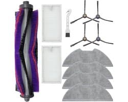 Accessoirekit geschikt voor Eureka NERE10s E10S, Obode A8 A8 Plus en Midea M9 stofzuigers: 1 hoofdborstel, 4 zijborstels, 2 HEPA-filters en 4 doekjes.