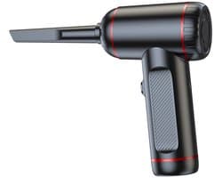 REDOM Stofzuiger 6300 Pa – Draadloze Handstofzuiger met Krachtige Zuigkracht – 3 Snelheden & LED-Verlichting – Auto, Huis & Kantoor – 68 W – Zwart/Rood