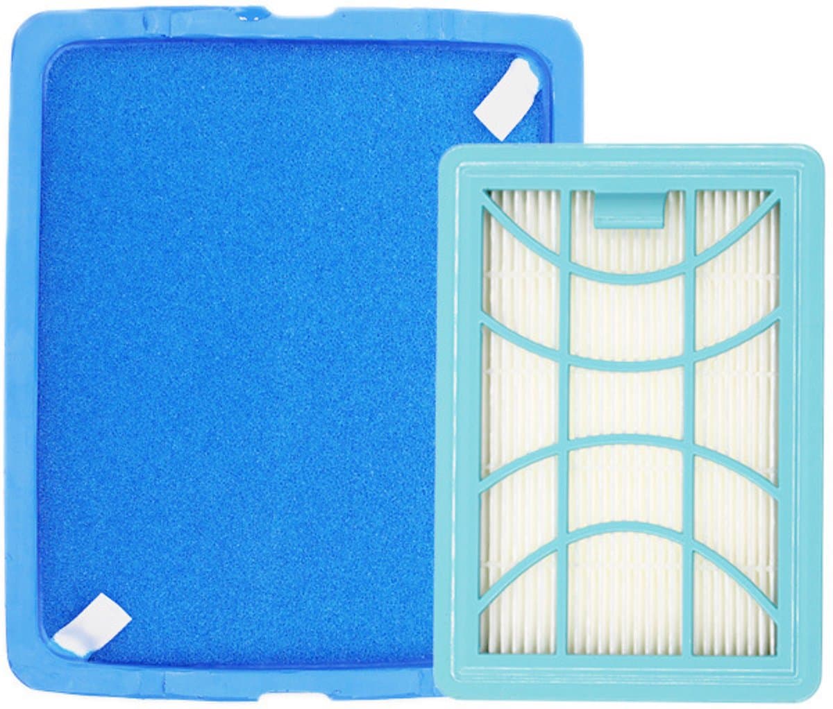 Filterset - 1 Paar - Geschikt voor Philips PowerPro - Alternatief - Inlaat-Filter (Motor-Filter) + Uitblaas-Filter - FC9732 FC9728 FC9735 - Wasbaar - Reservefilterset — afbeelding 1