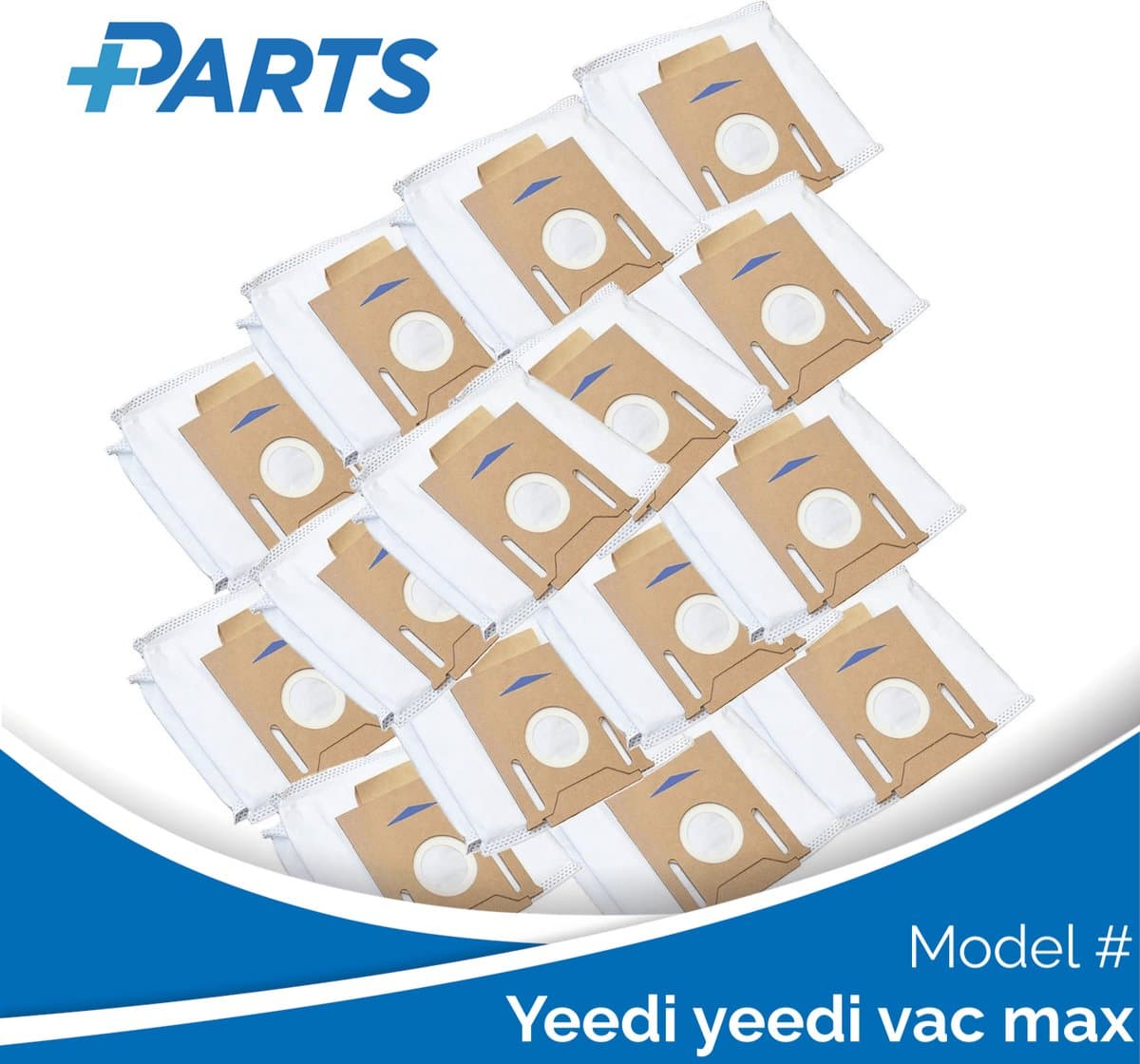 Yeedi yeedi vac max Stofzakken (15 Stuks, Plus.Parts® alternatief voor D-DB03) — afbeelding 1