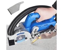 Elektrische voegenreiniger - Tegel reiniger - Voegen schoonmaken - Automatische stofafzuiging - 1200 W - Grijs