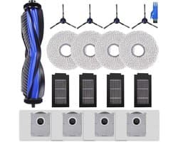 18 stuks Accessoires - Voor Ecovacs Deebot T50 Max , T50 Max Omni , T50 Max Pro Omni - 1 Hoofdborstel, 4 Filters, 4 Aijborstels, 4 Dweildoeken, 4 Stofzakken en 1 Vierklauwige vogelborstel