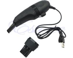 Mini USB Stofzuiger - Toetsenbordreiniger - Computer Schoonmaken - Draagbaar Ontwerp - Handheld - Zwart