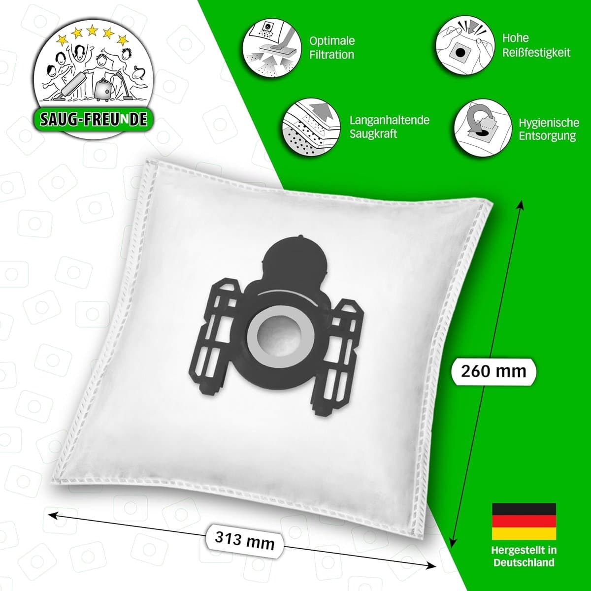 Stofzuigerzakken Microvlies - Stofzuigerzakken Set - Stofzuigen Huis - Optimale Filtratie - 20 stuks - Wit — afbeelding 1