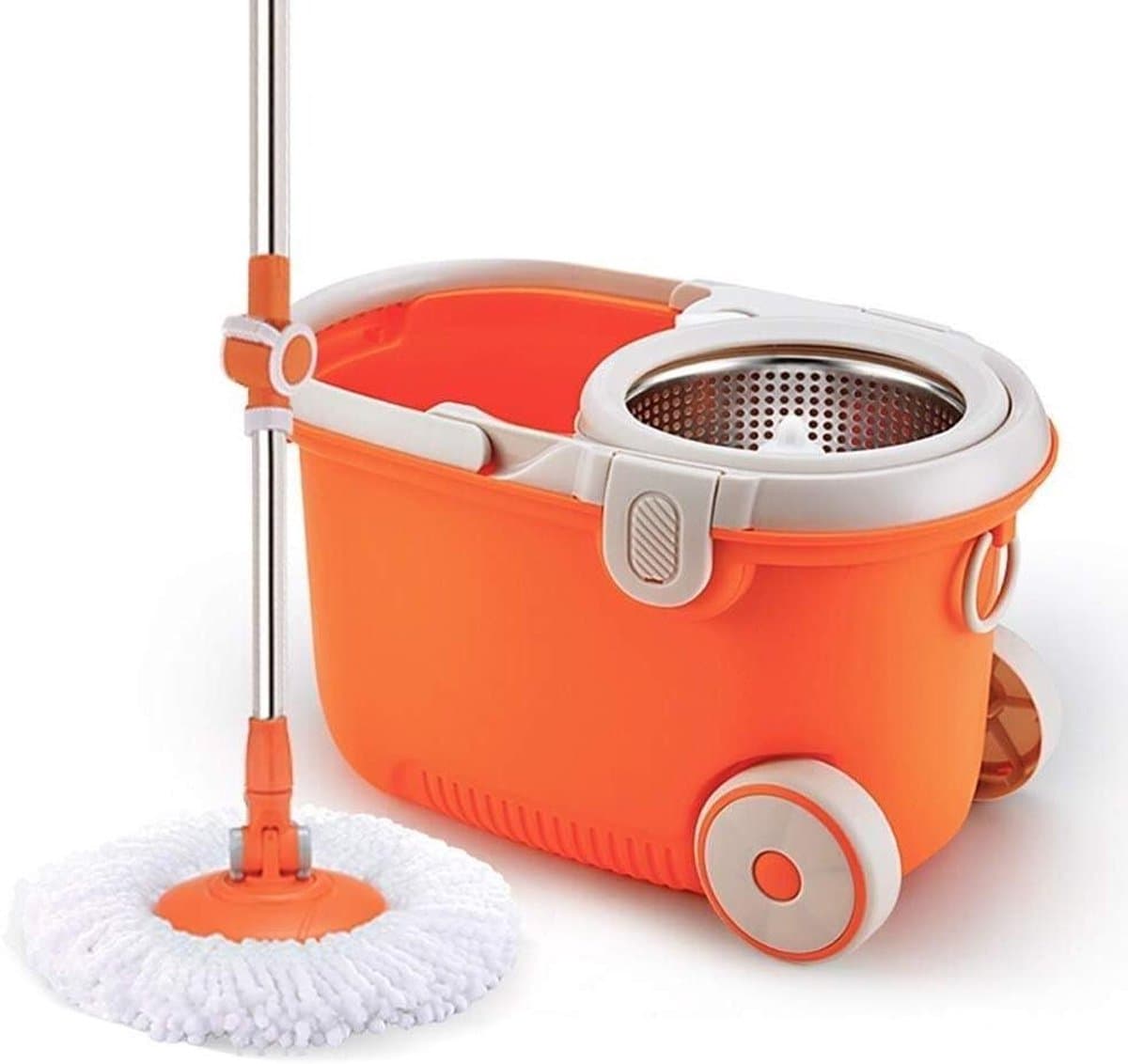 Spinmop Emmer - Dweil Emmer - Vloeren Schoonmaken - Roestvrij Staal - 1.00 Aantal - Zilver — afbeelding 1