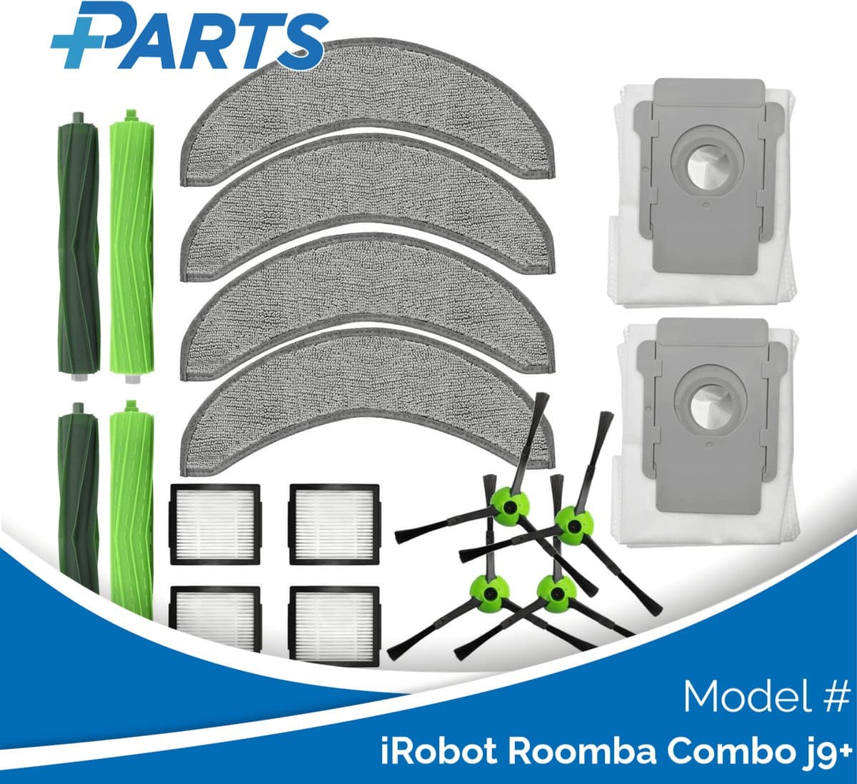 iRobot Roomba Combo j9+ Onderhoudsset (Plus.Parts® alternatief voor 4812261 / 4812262) — afbeelding 1