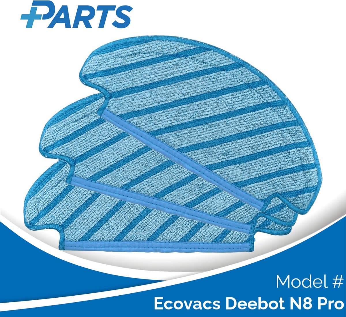 Ecovacs Deebot N8 Pro Dweilpads (3 Stuks, Plus.Parts® alternatief voor D-CC3I) — afbeelding 1