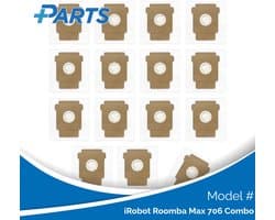 iRobot Roomba Max 706 Combo Stofzakken (15 Stuks, Plus.Parts® alternatief voor 4849916)