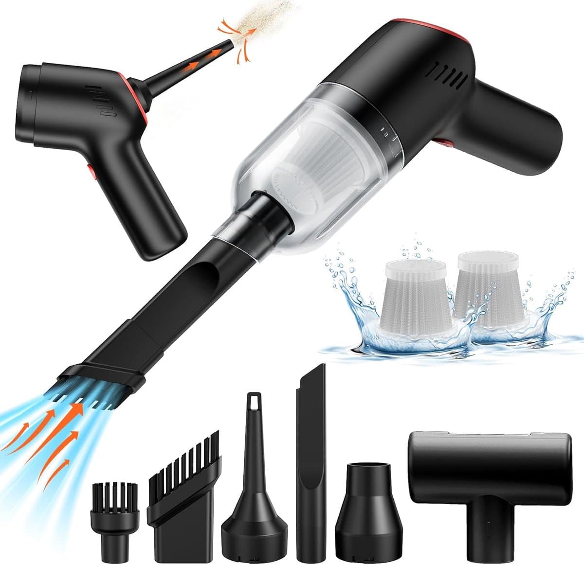 Lexium Kruimeldief snoerloos – Kruimeldief met steel – Nat&Droog – Handstofzuiger – Extreme zuigkracht – Kruimeldief snoerloos – Kruimelzuiger – Jouw ultieme schoonmaakpartner – Kruimelzuiger – Autostofzuiger – Handstofzuiger - Draadloos — afbeelding 1