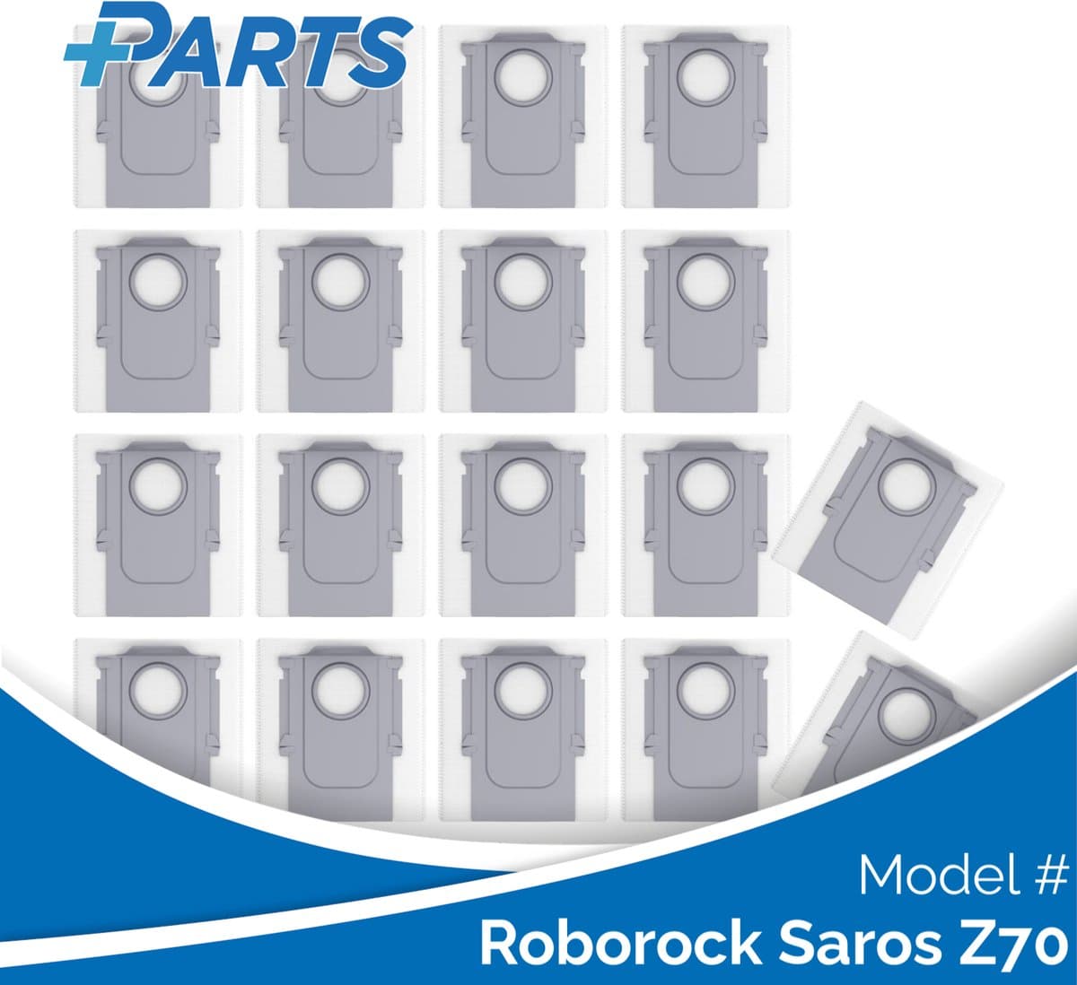 Roborock Saros Z70 Stofzakken (18 Stuks, Plus.Parts® alternatief voor 8.02.0239) — afbeelding 1