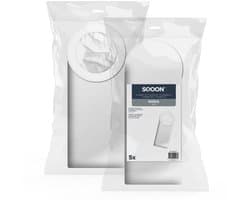 SQOON® Stofzuigerzakken Geschikt voor Nilfisk GD10 – Vervangt Model 1471097500 – High Filtration voor Industriële Toepassingen - 5 Stuks