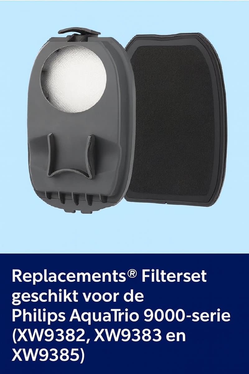 Replacements® Filterset geschikt voor de Philips AquaTrio 9000-serie (XW9382, XW9383 en XW9385) — afbeelding 1