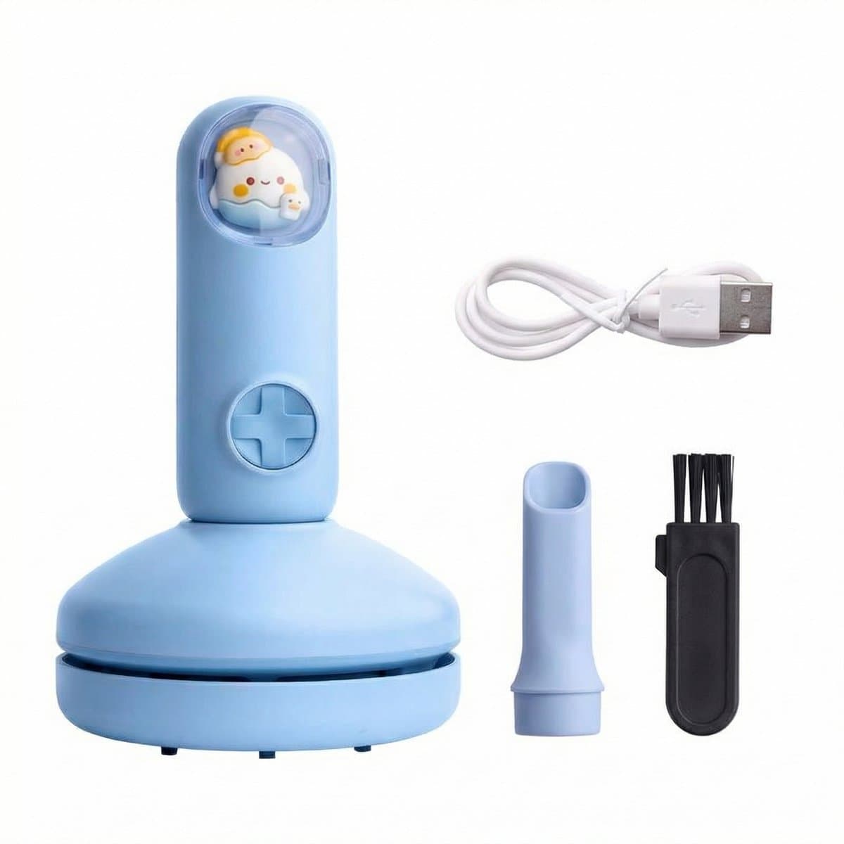 Sogiol® Draadloze mini-bureaustofzuiger - Oplaadbare bureaustofzuiger voor het reinigen van toetsenborden en ander stof - Draagbaar - Blauw — afbeelding 1