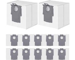 12 Stuks Stofzakken voor Roborock S8+/S8 Pro Ultra/S7 MaxV Ultra/Q7 M5+/L5+/Max+/Q8 Max+/Q5 Pro+/Q5 Max+/Q10 S5+/X5+ Stofzuiger- Reservezak - Accessoires -Stofzuigerzakken- Reserveonderdelen
