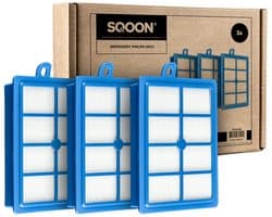 SQOON® Filterset geschikt voor o.a. Philips, AEG en Electrolux - 3 STUKS - Gelijk aan model: FC8031 - Voor optimale stofopvang en schone lucht