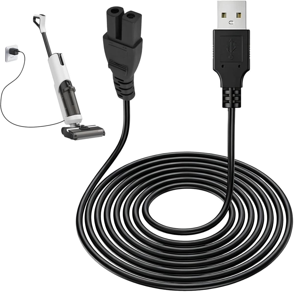 Oplaadkabel - 5 V USB - voor draagbare zwembadstofzuiger — afbeelding 1
