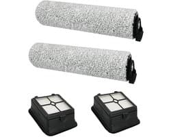 Stofzuigerborstel- en filterset - 2 HEPA-filters - 2 rolborstels