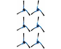 Zijborstels voor robotstofzuiger - 6 stuks - Zwart/Blauw