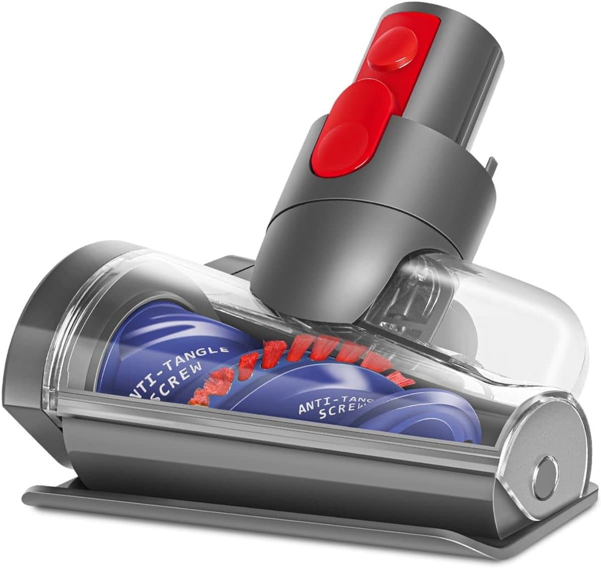 Stofzuigerborstelkop Met Anti-Klitfunctie En Taps Toelopende Borstelrol – Voor Dyson V15 V11 V10 V8 V7 – Dieptereiniging En Zelfreinigend – Compact En Donkergrijs — afbeelding 1