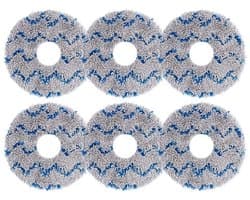 Zes vervangende reinigingsdoekjes Geschikt voor de Ecovacs Deebot X1, X1 Omni Turbo, X1 Plus, T10, T20, T20 Max en T20 Pro stofzuigers.
