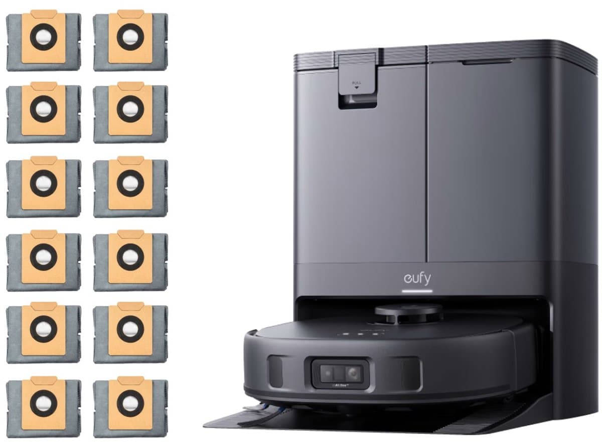 eufy Clean X10 Pro Omni Robotstofzuiger met dweil + eufy antibacteriële en geurverdrijvende stofzuigerzak (12 stuks) — afbeelding 1