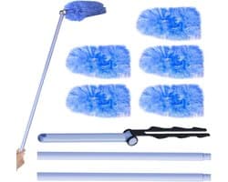 Microfiber Stoffer - Plumeau Verstelbaar - Huis Schoonmaken - 180 Graden Verstelbaar - 80 cm - Grijs