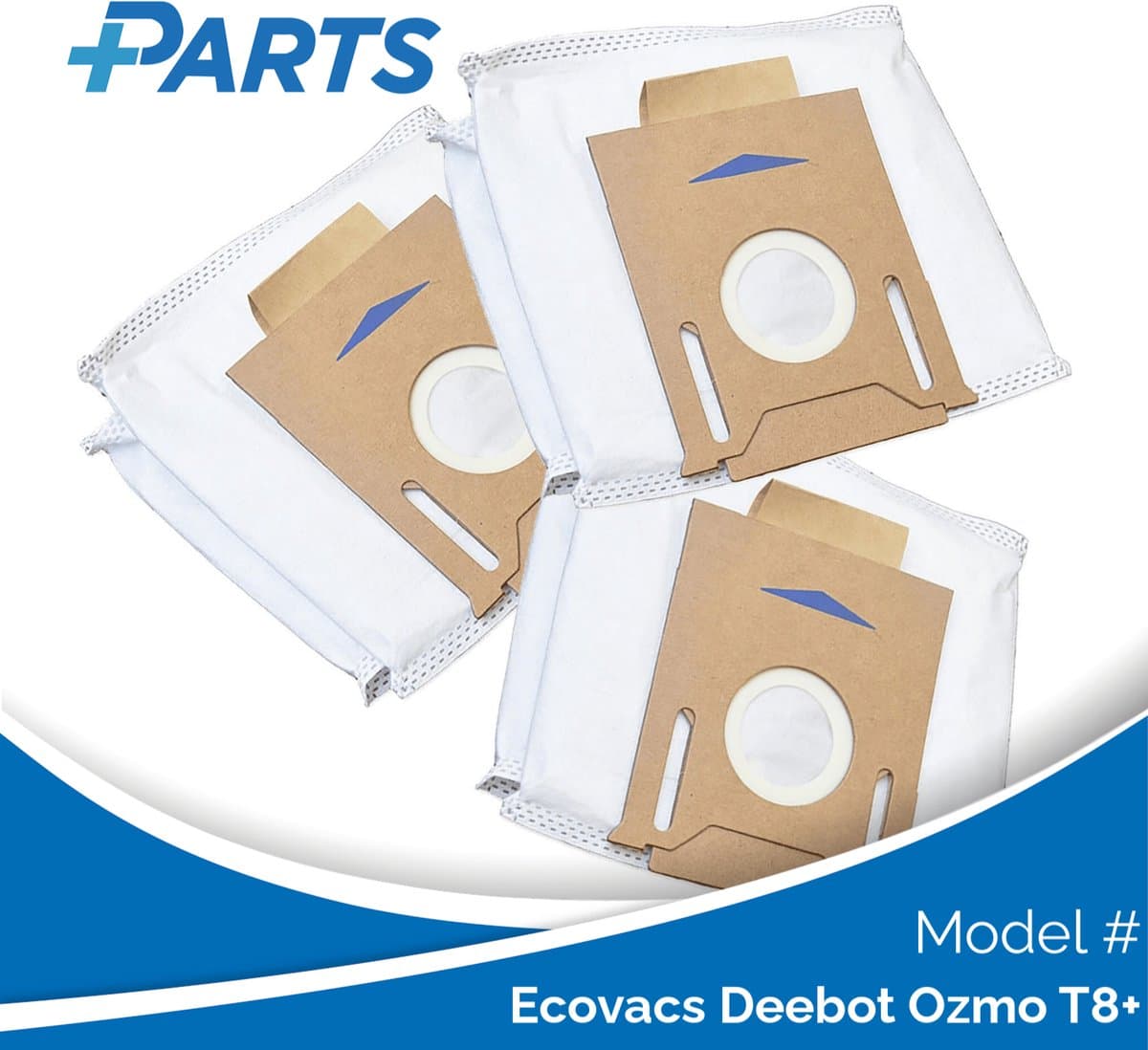 Ecovacs Deebot Ozmo T8+ Stofzakken (3 Stuks, Plus.Parts® alternatief voor D-DB03) — afbeelding 1
