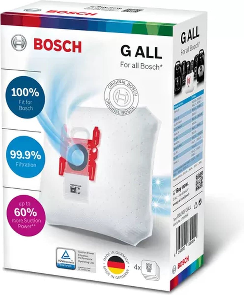 Bosch BBZ41FG / Siemens VZ41AFG Stofzuigerzakken Type G - 4 stuks — afbeelding 1