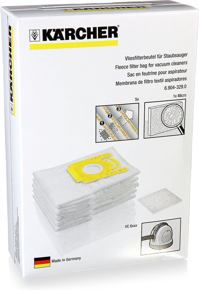 Karcher VC6 Vliesfilterstofzak (5 Zakken) — afbeelding 1