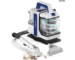 RFWR® Tapijtreiniger met krachtige motor en dubbele watertank, compact handapparaat voor tapijten en meubels