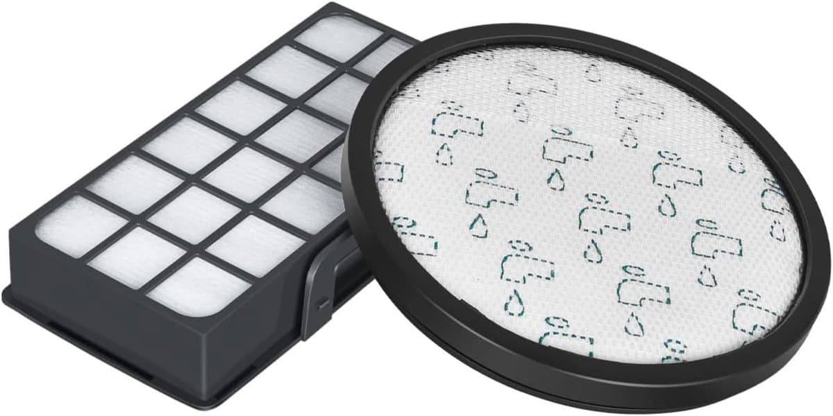 Set van 2 Rowenta Compact Power Cyclonic Filter Vervangende Filter Accessoires ZR006001-Professioneel filterpapier met siliconen afdichting, Hoogwaardig milieuvriendelijk materiaal-Verwijdert 99,98% stof-Geschikt voor RO7681EA & Silence Force modelle — afbeelding 1