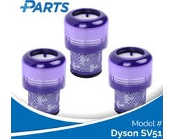 Dyson SV51 Filters (3 Stuks, Plus.Parts® alternatief voor 970013-02)