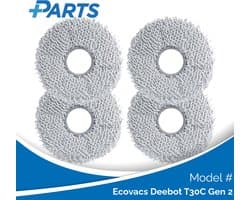 Ecovacs Deebot T30C Gen 2 Dweilpads (4 Stuks, Plus.Parts® alternatief voor 201-2425-10B0)