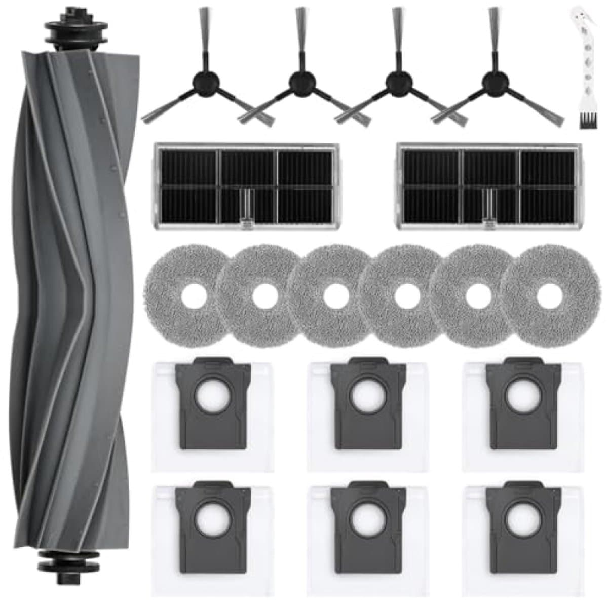 PromoHome Accessoireset voor Dreame L10s Ultra Gen 2, Mova E30 Ultra, L40 Ultra AE - 1 Hoofdborstel, 6 Stofzakken, 6 Dweilen, 4 Zijborstels, 2 Filters — afbeelding 1