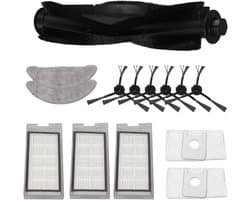 Stofzuiger Accessoire Kit - Borstel, Stofzak Vervanging - Schoonmaken Set 11 stks voor Robotstofzuiger - Inclusief 1 Hoofdborstel, 3 Filters, 2 Stofzakdoeken, 1 Paar Zijborstels