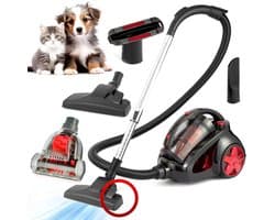 AG3000 Stofzuiger Zonder Zak - Stofzuigers - Vacuum Cleaner Zakloos - 8.5 Meter - 900W - Sterke Zuigkracht - HEPA Filter - Compact, Licht & Krachtig - Gemakkelijk Schoon Te Maken - Obsidian Red