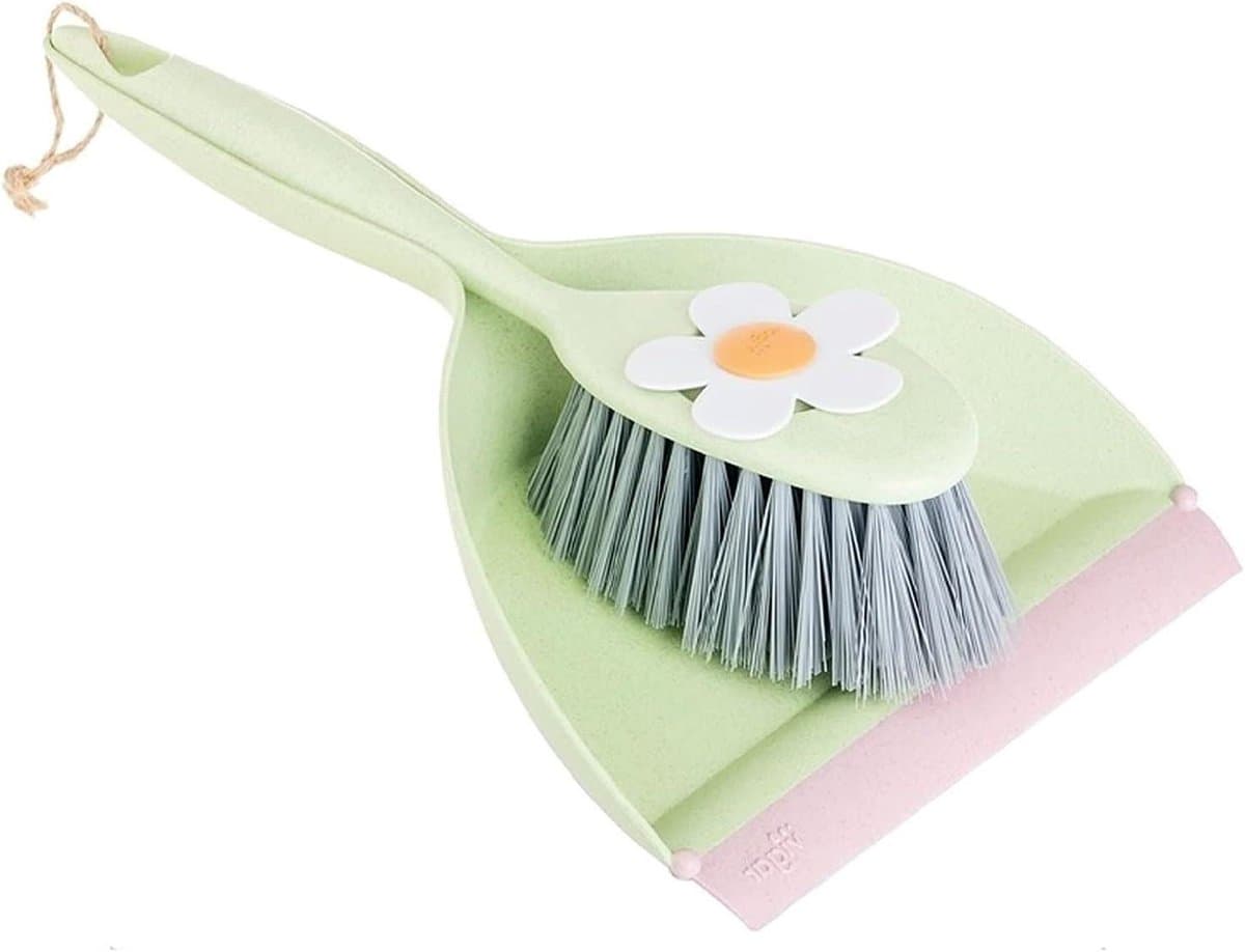 Reinigingsborstel en stoffer - Handveger blik - Kruimels opruimen - Schuine borstelharen - 22.5 x 8.5 cm - Multicolor — afbeelding 1