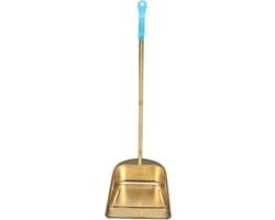 Staande stoffer - Veegset lange steel - Huishoudelijk schoonmaken - Verdikt roestvrij staal - 80 cm lengte - Goud