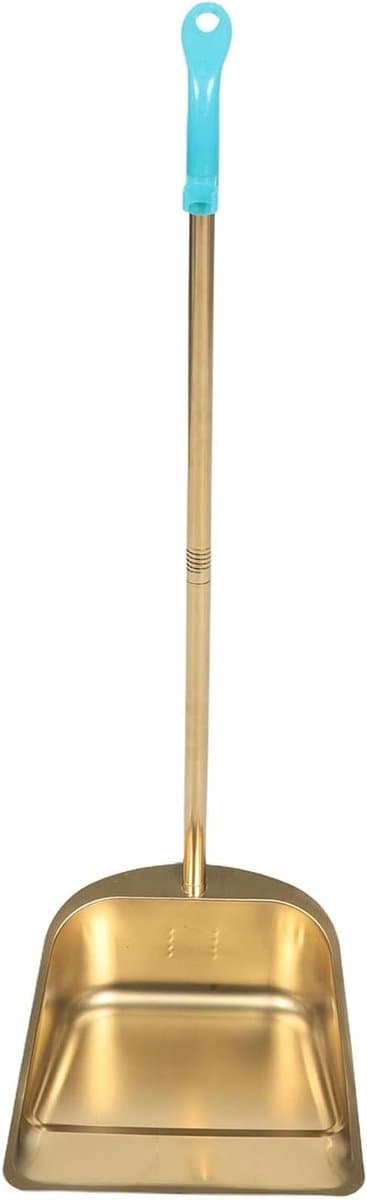 Staande stoffer - Veegset lange steel - Huishoudelijk schoonmaken - Verdikt roestvrij staal - 80 cm lengte - Goud — afbeelding 1