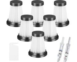 Geschikt voor 6 HEPA-filters voor MOOSOO K12, K12 Pro, K13 draadloze stofzuigers en Geschikt voor Genius Invictus One 1.0 X7, 2.0 stofzuigers. Vervangingsfilters voor huishoudelijke schoonmaak- en veegapparatuur.